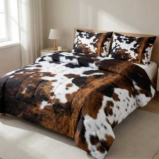 Cow Print Duvet Cover Set | Western Style Bedding 0