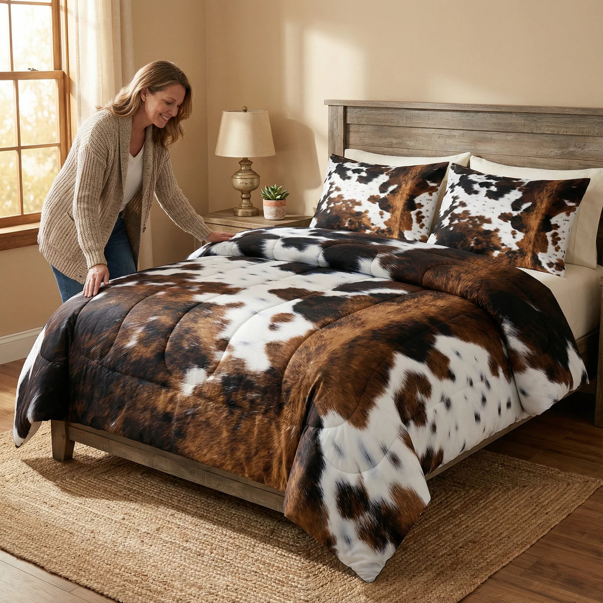 Cow Print Duvet Cover Set | Western Style Bedding 2