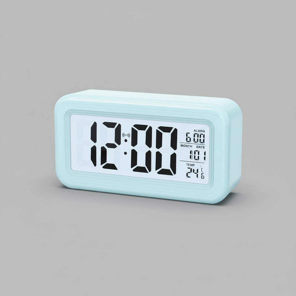 Digital Alarm Clock | Modern Backlit LCD Design