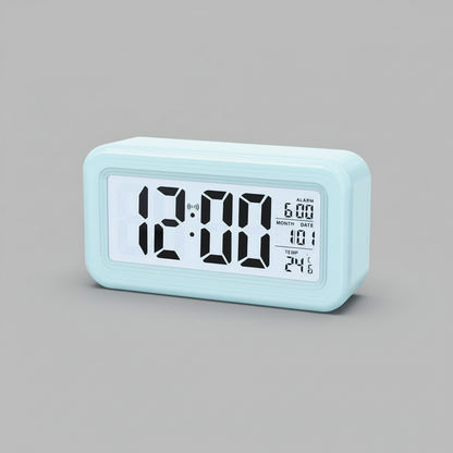 Digital Alarm Clock | Modern Backlit LCD Design