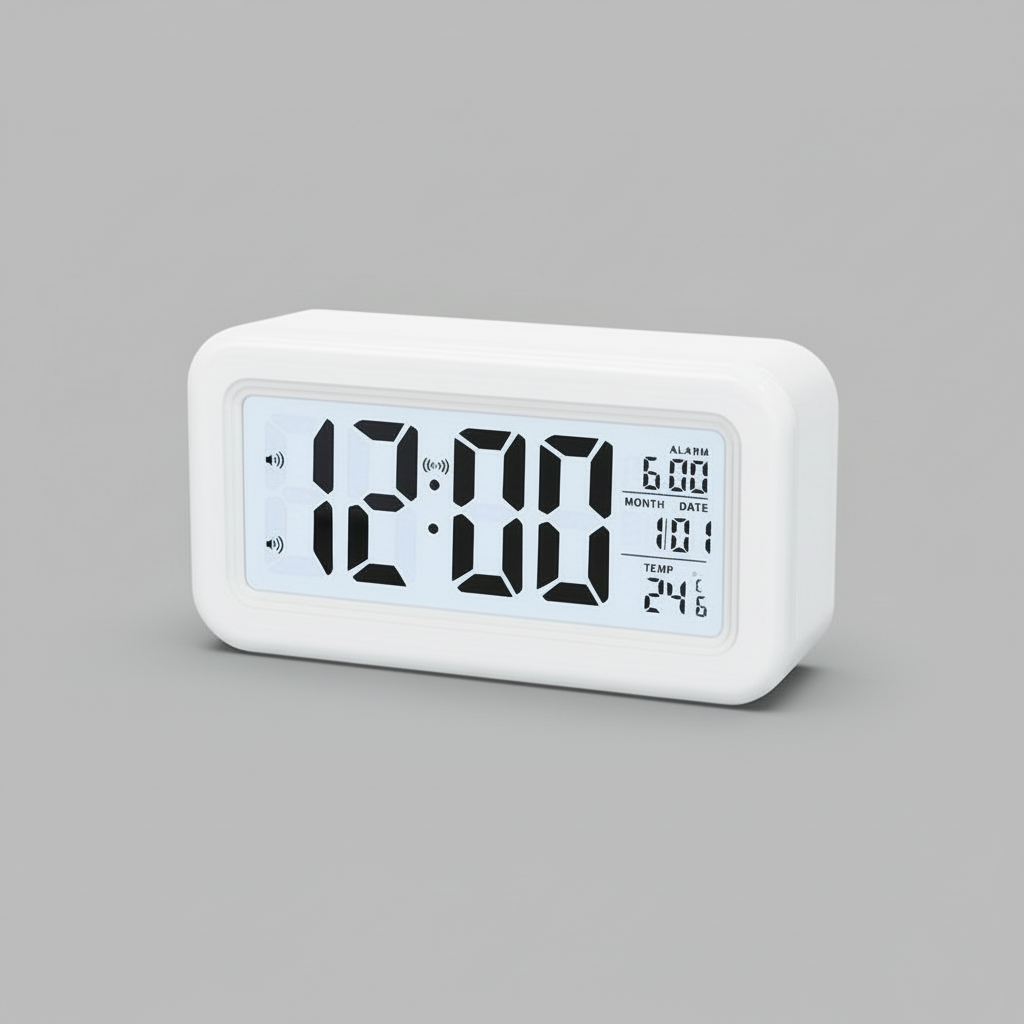 Digital Alarm Clock | Modern Backlit LCD Design