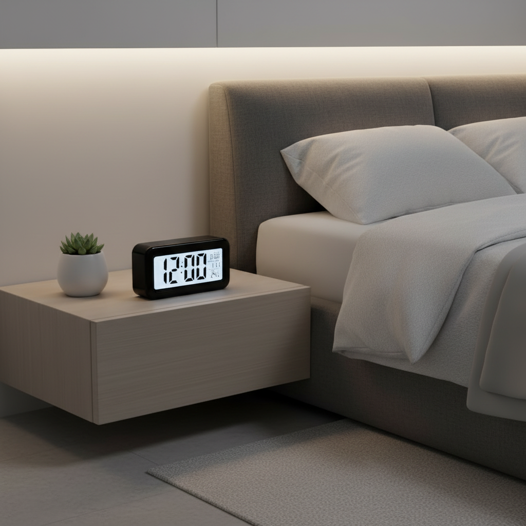 Digital Alarm Clock | Modern Backlit LCD Design