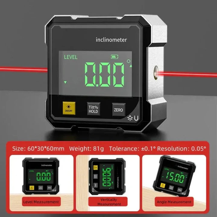 Digital Inclinometer with Laser Line | Precision Alignment Tool 4