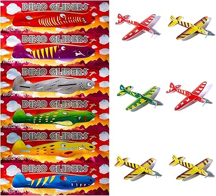 Dinosaur Flying Glider Planes | Pack of 12 Kids' Party Favors 1