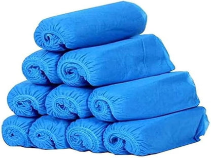 Disposable Shoe Covers Blue | Anti-Slip Overshoes 30-Pack 0