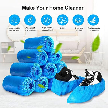 Disposable Shoe Covers Blue | Anti-Slip Overshoes 30-Pack 3
