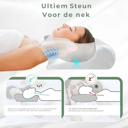 DreamAlign | Ergonomic Memory Foam Neck Pillow Gray 3