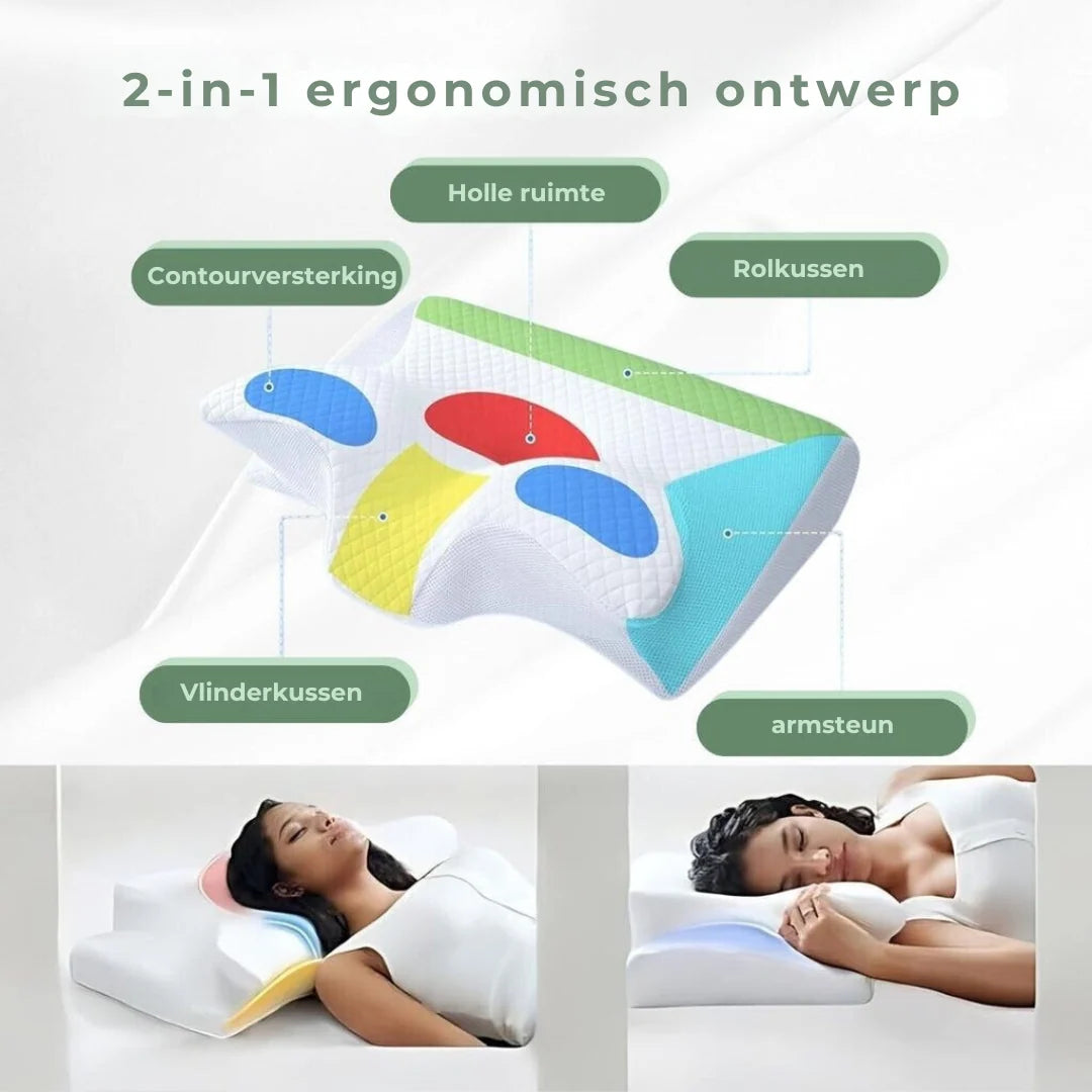DreamAlign | Ergonomic Memory Foam Neck Pillow Gray 4