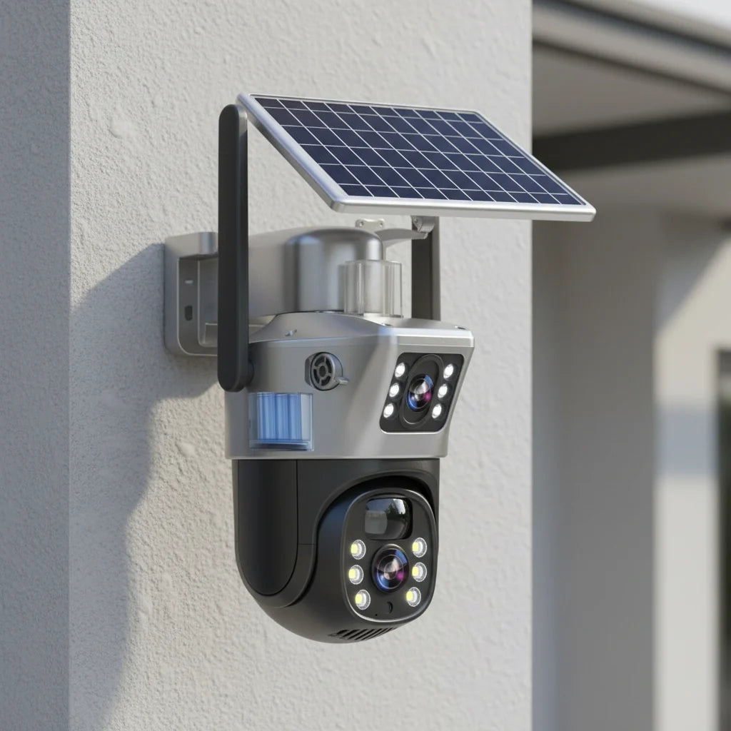 DualGuard Cam | Wireless 4K Security Camera with Solar Panel 0