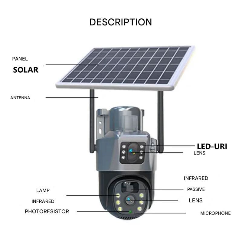 DualGuard Cam | Wireless 4K Security Camera with Solar Panel 4