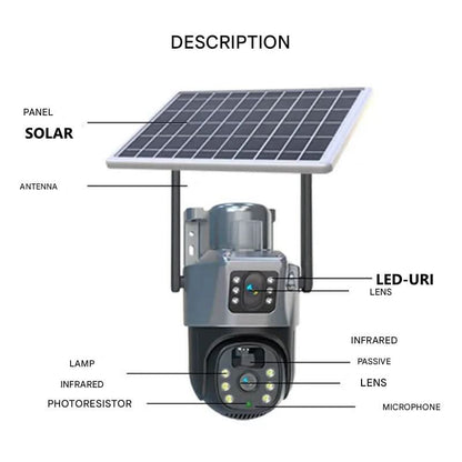 DualGuard Cam | Wireless 4K Security Camera with Solar Panel 4