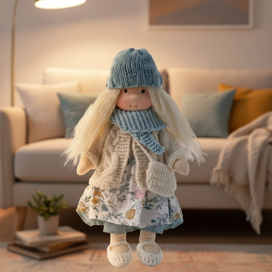 Elora | Handmade Waldorf Cotton Doll 28cm 0