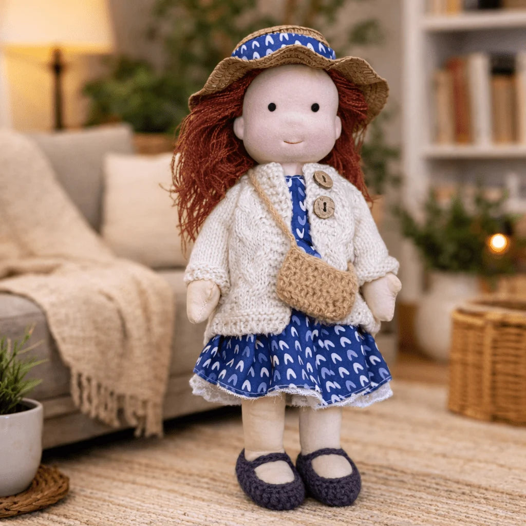 Elora | Handmade Waldorf Cotton Doll 28cm 28