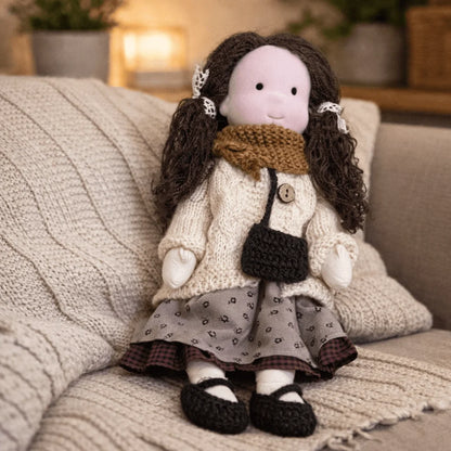 Elora | Handmade Waldorf Cotton Doll 28cm 38