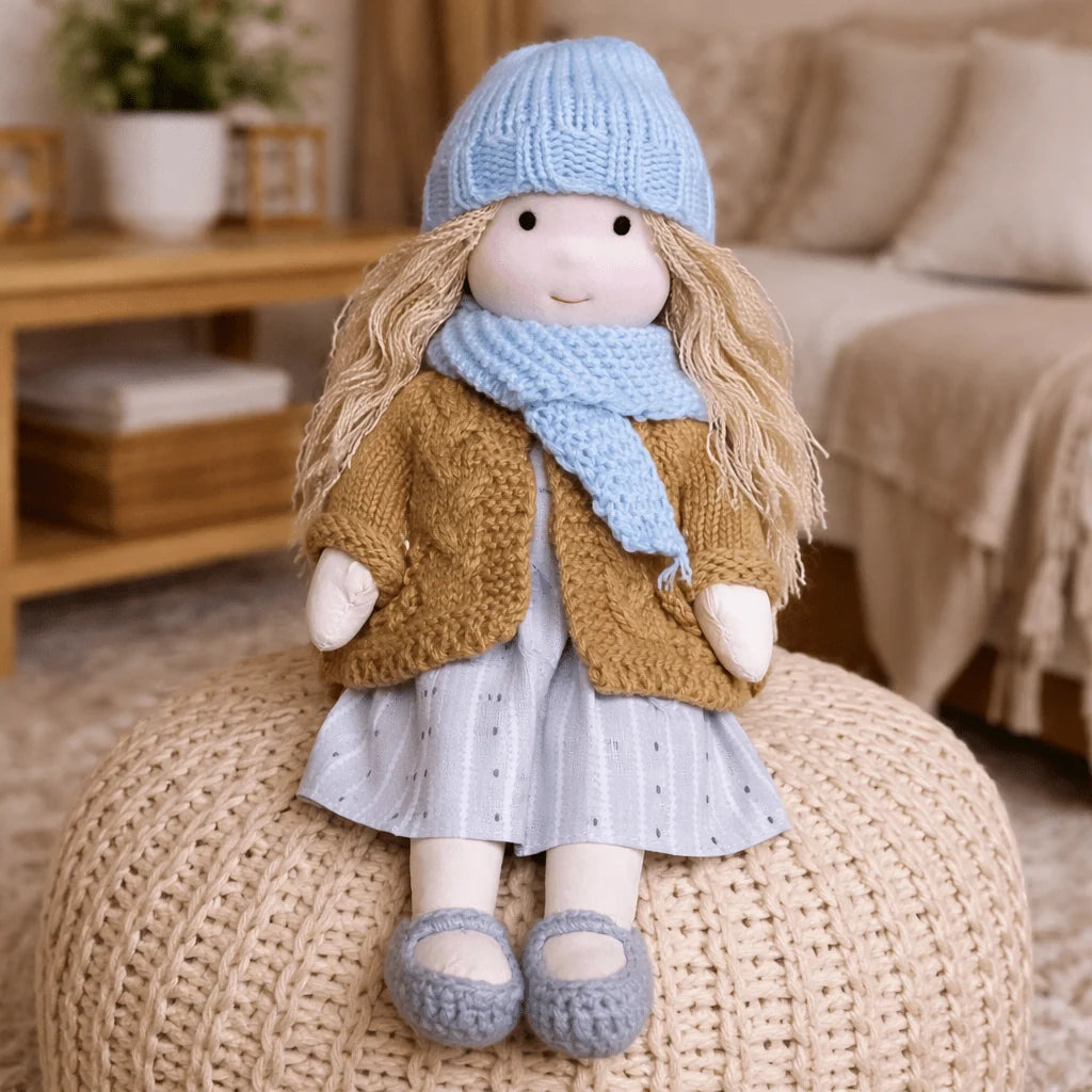 Elora | Handmade Waldorf Cotton Doll 28cm 5