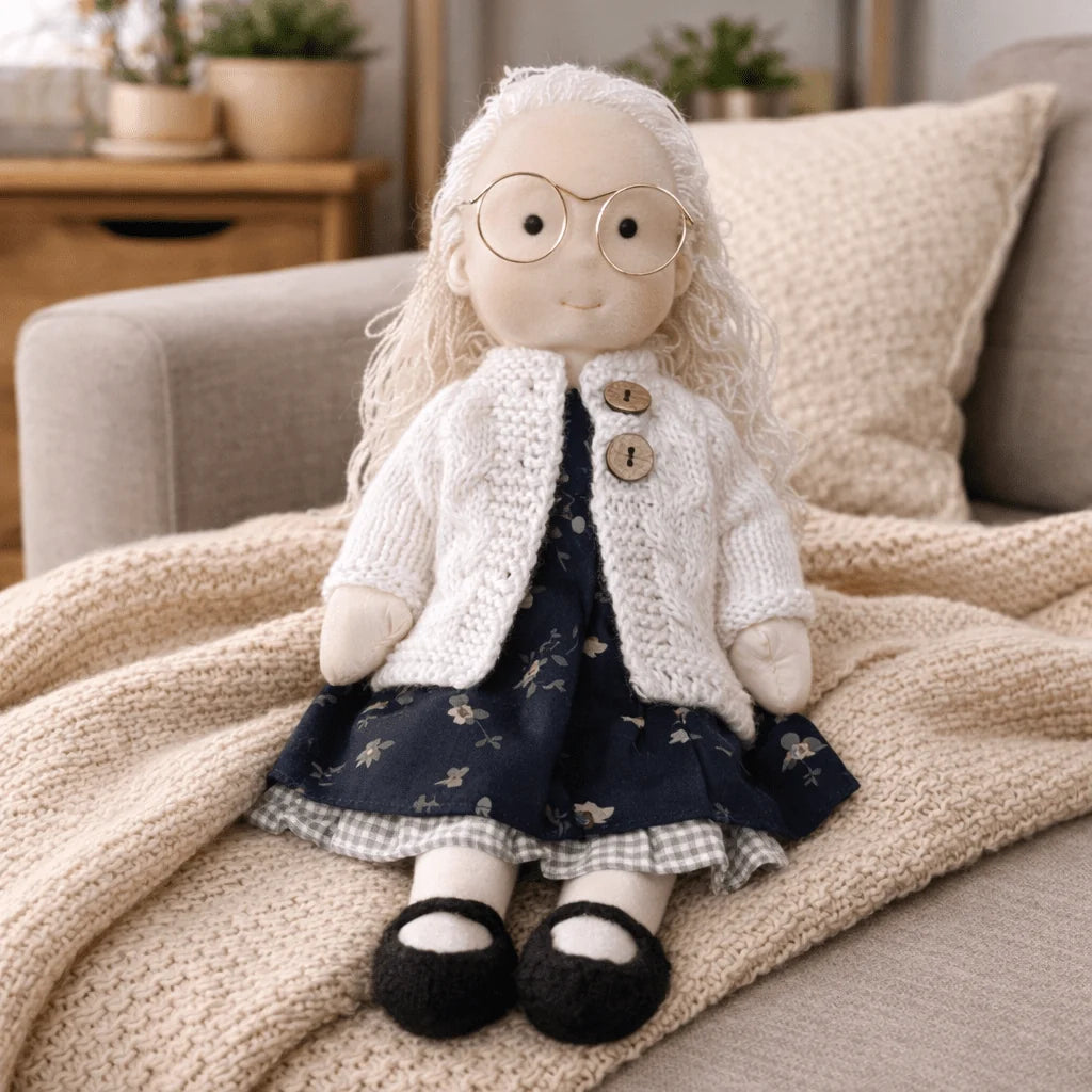 Elora | Handmade Waldorf Cotton Doll 28cm 7