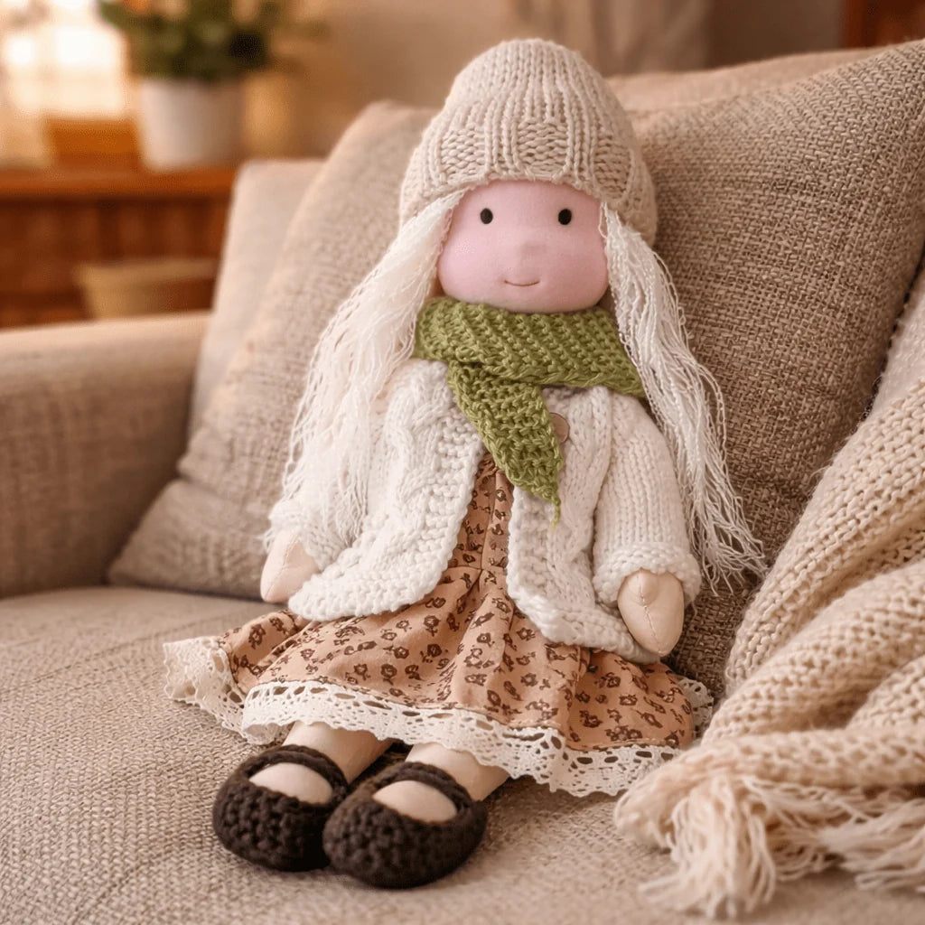 Elora | Handmade Waldorf Cotton Doll 28cm 8