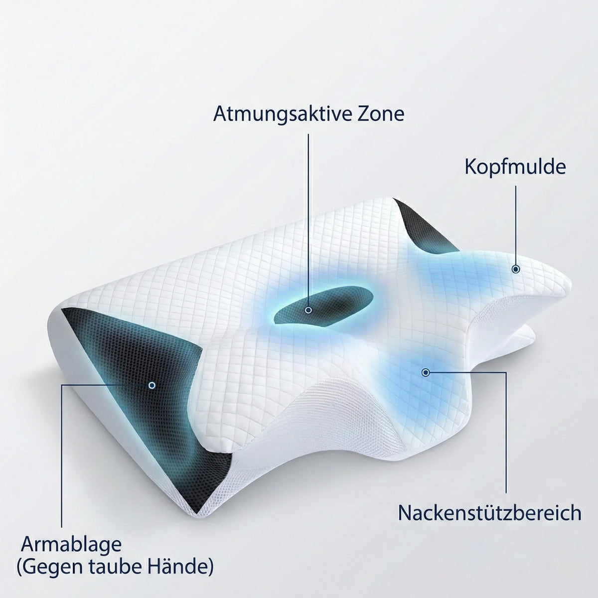 Ergonomic Neck Support Pillow | Memory Foam Butterfly Design 2