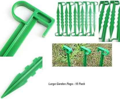 Extra Large Garden Pegs | 30 Pack Weed Membrane Stakes 14cm 4