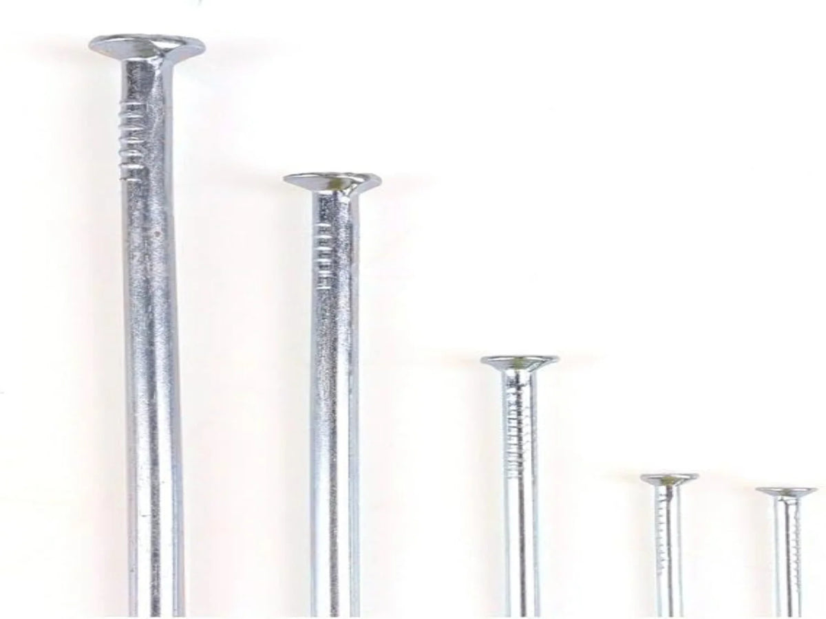 Flat Head Steel Nails | 250 Pcs Assorted Sizes for Woodworking 0