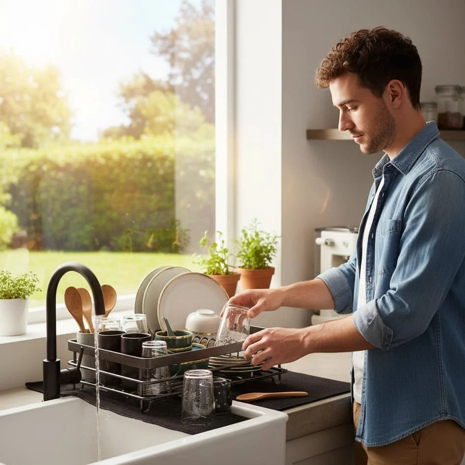 Foldable Stainless Steel Dish Rack | Space-Saving Kitchen Organizer 2
