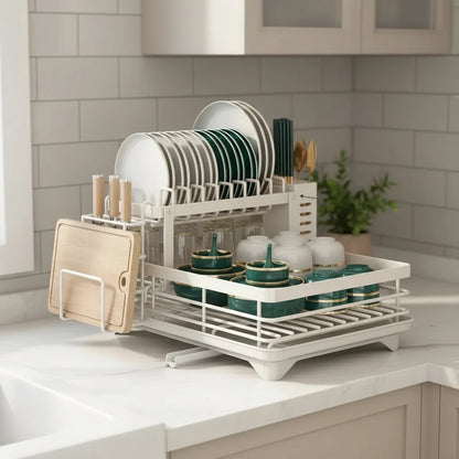 Foldable Stainless Steel Dish Rack | Space-Saving Kitchen Organizer 3