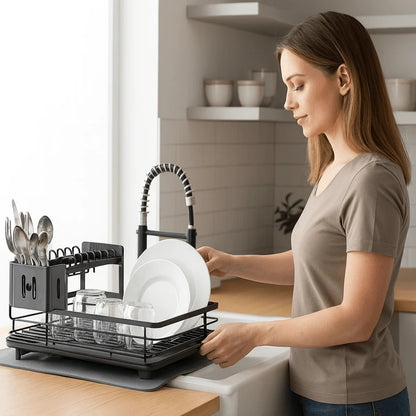 Foldable Stainless Steel Dish Rack | Space-Saving Kitchen Organizer 4