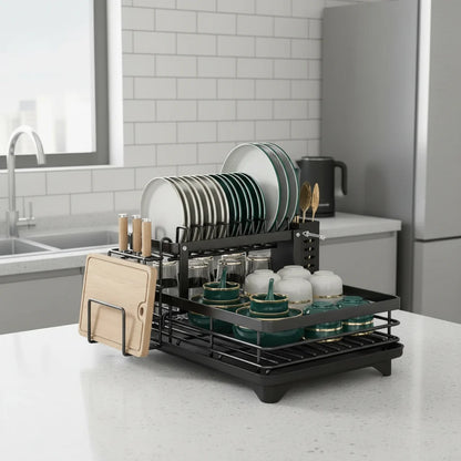 Foldable Stainless Steel Dish Rack | Space-Saving Kitchen Organizer 6
