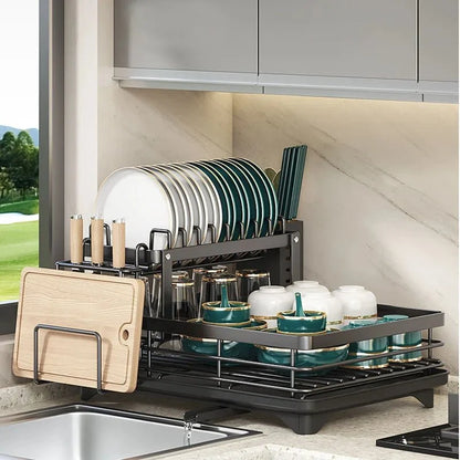 Foldable Stainless Steel Dish Rack | Space-Saving Kitchen Organizer 7