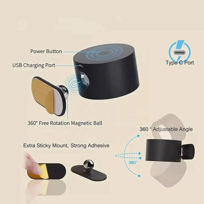 Glow360 | Wireless Rotatable LED Wall Lamp 6