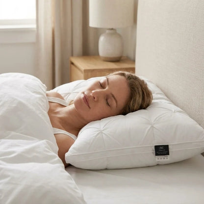 Goose Down Pillow 50x70 cm Hypoallergenic Cotton Cover 1