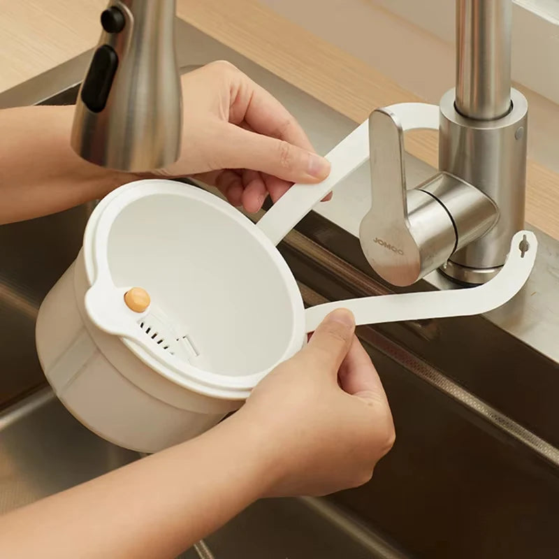 Hanging Draining Basket with Two-Part Filter System 1