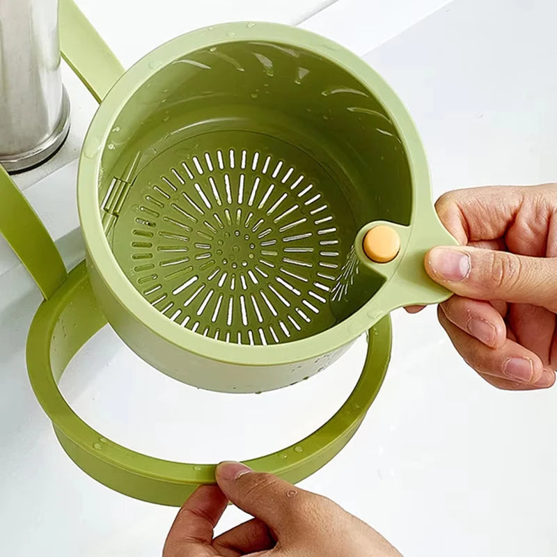 Hanging Draining Basket with Two-Part Filter System 4