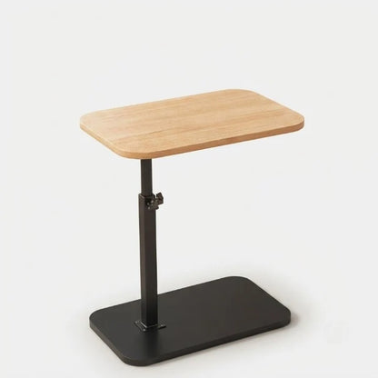 Height-Adjustable Side Table | Wooden Top Metal Frame 5