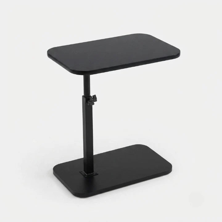Height-Adjustable Side Table | Wooden Top Metal Frame 6