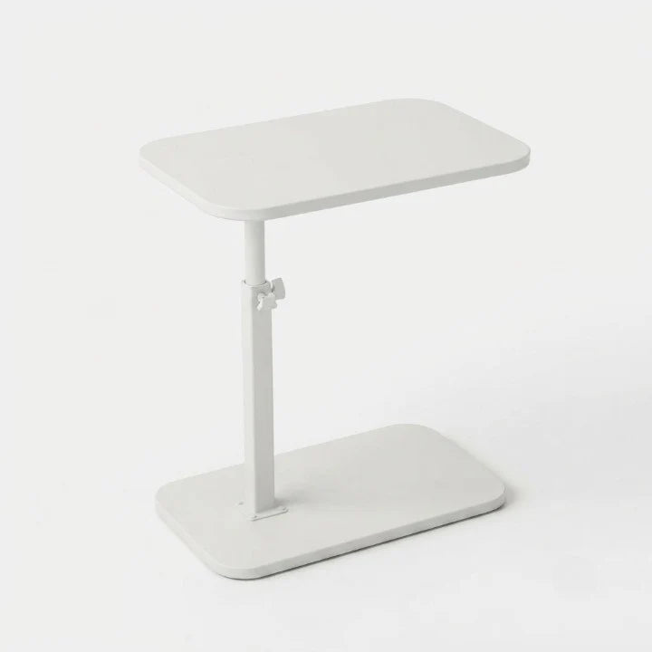 Height-Adjustable Side Table | Wooden Top Metal Frame 7