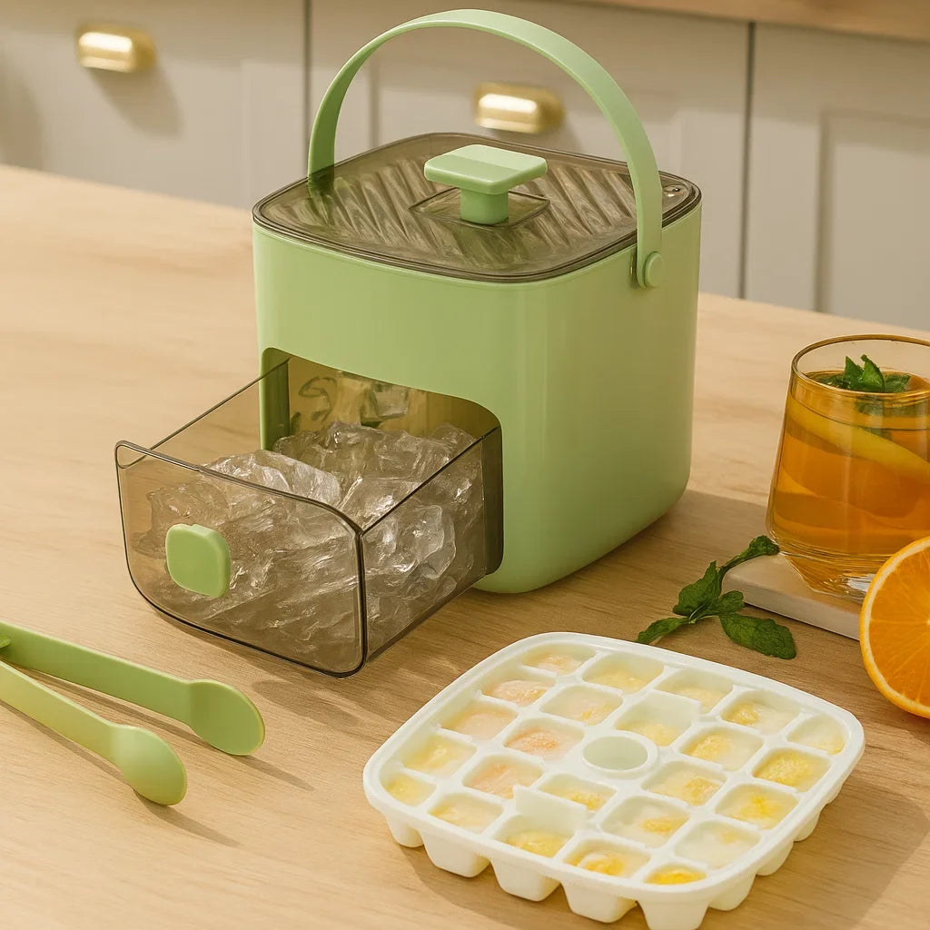 Ice Cube Tray with Push-Button | 48 Cubes BPA-Free Plastic 2