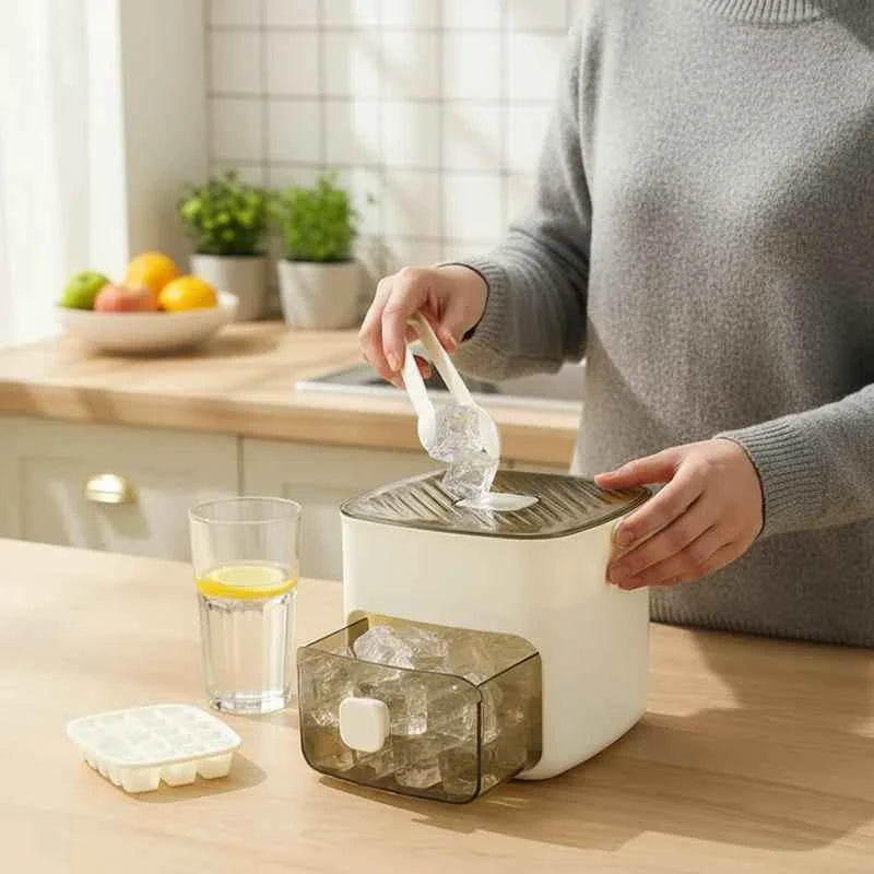 Ice Cube Tray with Push-Button | 48 Cubes BPA-Free Plastic 3