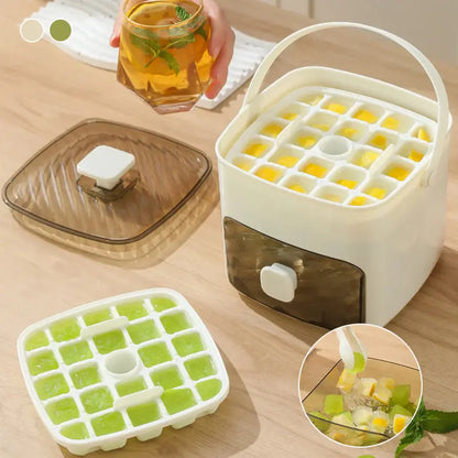Ice Cube Tray with Push-Button | 48 Cubes BPA-Free Plastic 8