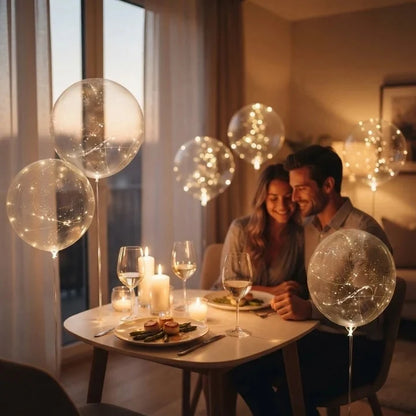 LED Balloon Set Warm Light 10 Pieces Reusable 45cm 2