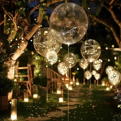 LED Balloon Set Warm Light 10 Pieces Reusable 45cm 3