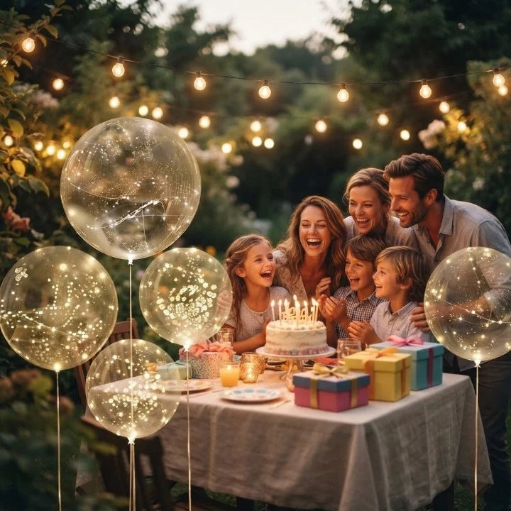 LED Balloon Set Warm Light 10 Pieces Reusable 45cm 4