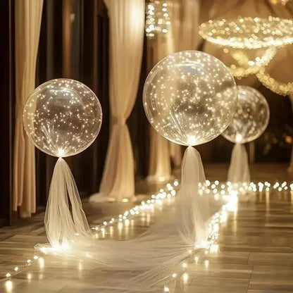 LED Balloon Set Warm Light 10 Pieces Reusable 45cm 5