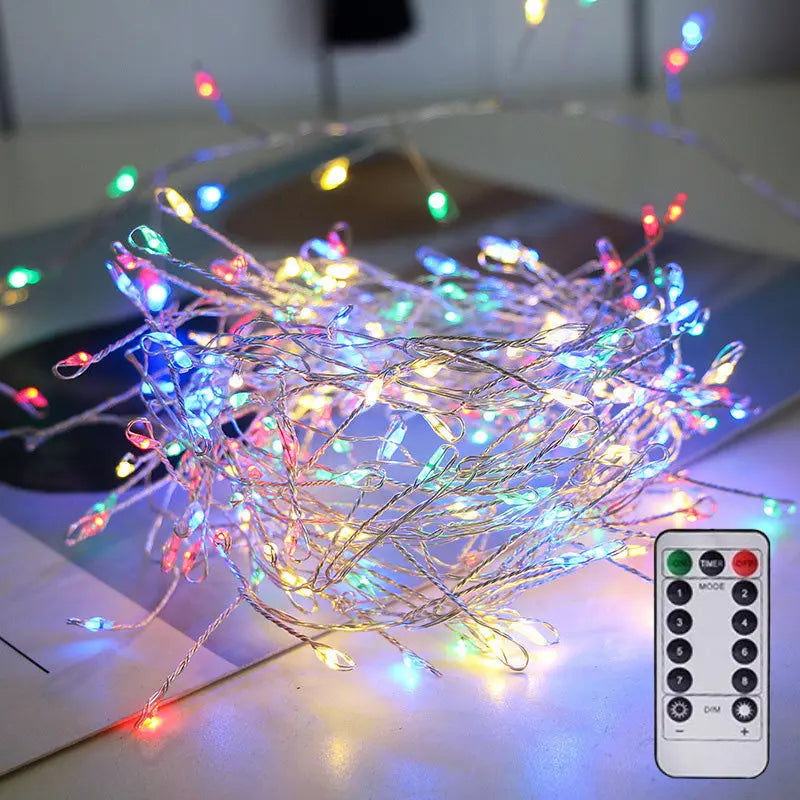 LED Christmas Tree Lights | Flexible Copper Wire String Lights 8
