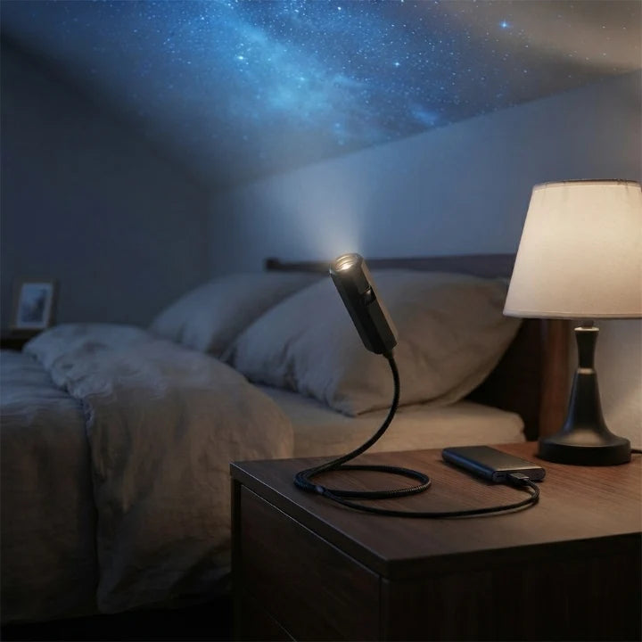 LED Starry Sky Projector | 4m Diameter USB Projection with 10 Inserts 0