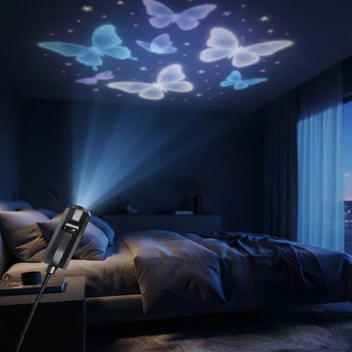 LED Starry Sky Projector | 4m Diameter USB Projection with 10 Inserts 3