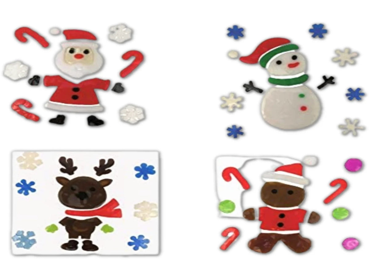 Large Christmas Gel Window Stickers | Festive Window Decals 1