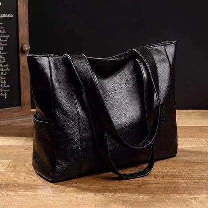 Leather Shoulder Bag Elegant Retro Style Smooth Surface 2