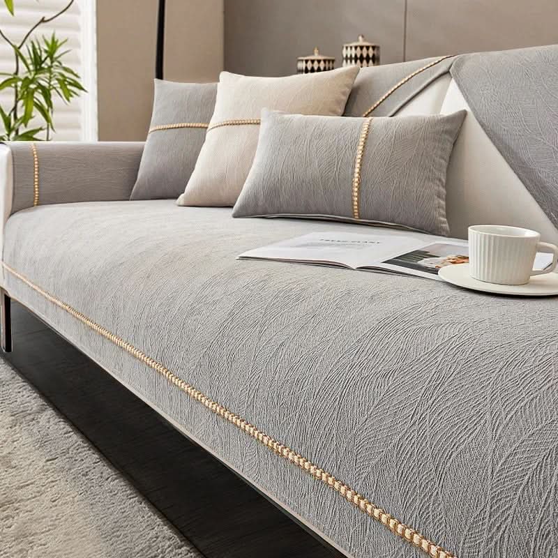LeinenLux | Non-Slip Linen Texture Sofa Cover 10