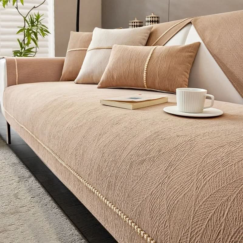 LeinenLux | Non-Slip Linen Texture Sofa Cover 14